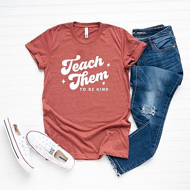 Simply Sage Market Teach Them To Be Kind Retro Short Sleeve Tee