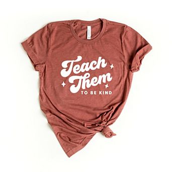 Simply Sage Market Teach Them To Be Kind Retro Short Sleeve Tee