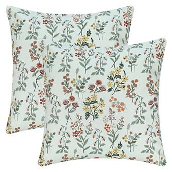 2 pc Classical Floral Decoration Throw Pillow Cover Pattern Pillow Cases for Outdoor Indoor