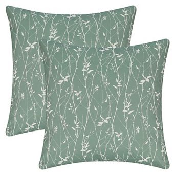 2 pc Classical Floral Decoration Throw Pillow Cover Pattern Pillow Cases for Outdoor Indoor