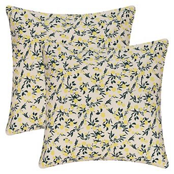 2 pc Classical Floral Decoration Throw Pillow Cover Pattern Pillow Cases for Outdoor Indoor