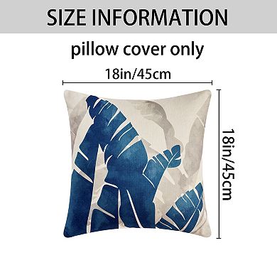 Throw Pillow Covers Set of 2 Boho Plant Pattern Style Decorative Couch Bed for Living Room