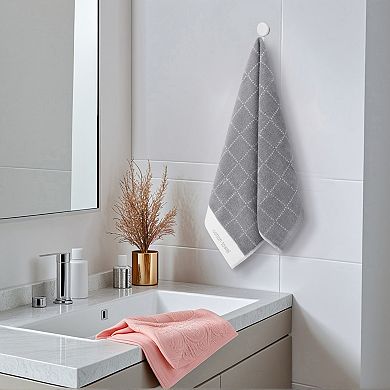 Checkered Decorative Hand Towels for Bathroom, Soft Cotton Hand Towel 14x30 Inch