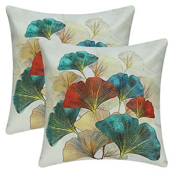 Flower Pattern Throw Pillow Covers Set of 2 Boho Style Decorative Couch Bed for Living Room
