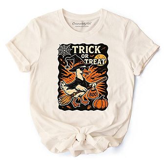 Trick or Treat Goose T-Shirt, Vintage Halloween Witch Tee for October