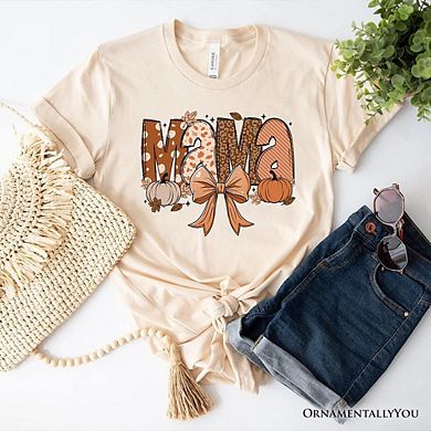 Mama Coquette Autumn T-Shirt, Cozy Fall Pumpkins for Mothers