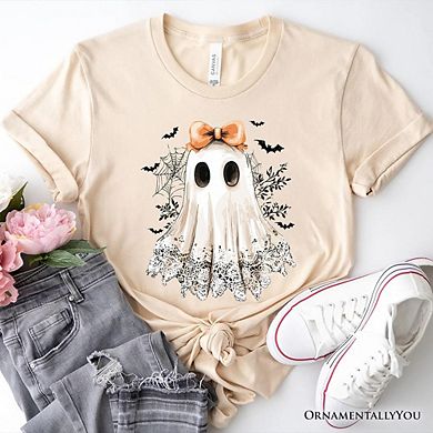 Coquette Ghost T-Shirt, Cute Halloween Tee for Girly Ghouls