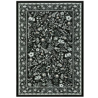Garvee Modern Floral Area Rug Ultra Thin Machine Washable Pet Friendly for Living Room Bedroom