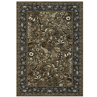 Garvee Modern Floral Area Rug Ultra Thin Machine Washable Pet Friendly for Living Room Bedroom
