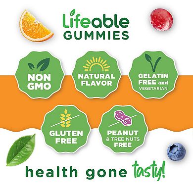 Lifeable® Immune Support with Elderberry, Vitamin C and Zinc Gummies - 60 Gummies