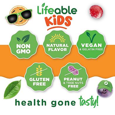 Lifeable® Immune Support for Kids with Elderberry, Vitamin C and Zinc Gummies - 60 Gummies