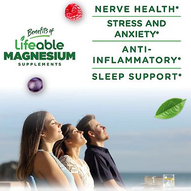 Lifeable® Extra Strength Magnesium Citrate Gummies - Muscle Relaxation - 60 Gummies