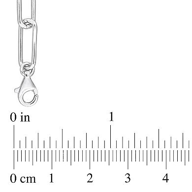 Stella Grace Sterling Silver 3/8 Carat T.W. Black Diamond Heart Link Chain Necklace