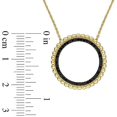 Stella Grace 14k Yellow Gold 1/4 Carat T.W. Black Diamond Pendant Necklace