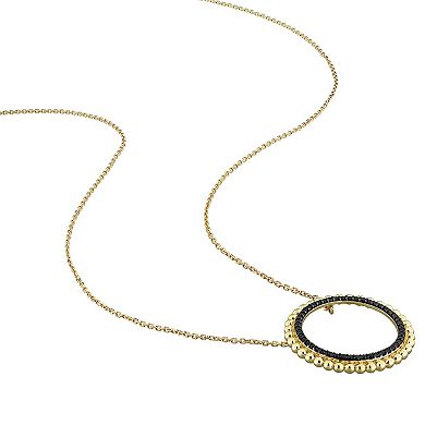 Stella Grace 14k Yellow Gold 1/4 Carat T.W. Black Diamond Pendant Necklace