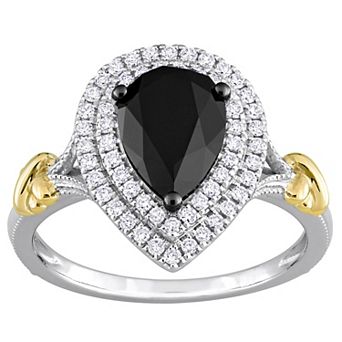 Stella Grace 14k 2-Tone Gold 2-1/3 Carat T.W. Diamond Halo Engagement Ring