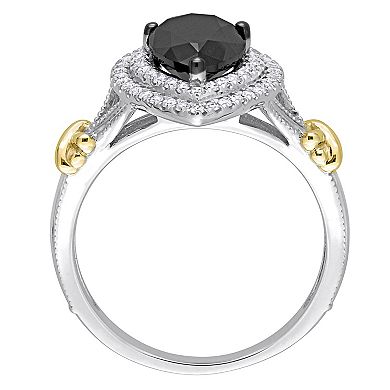 Stella Grace 14k 2-Tone Gold 2-1/3 Carat T.W. Diamond Halo Engagement Ring