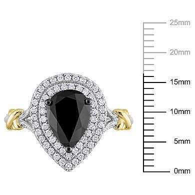 Stella Grace 14k 2-Tone Gold 2-1/3 Carat T.W. Diamond Halo Engagement Ring