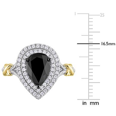 Stella Grace 14k 2-Tone Gold 2-1/3 Carat T.W. Diamond Halo Engagement Ring