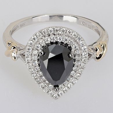 Stella Grace 14k 2-Tone Gold 2-1/3 Carat T.W. Diamond Halo Engagement Ring
