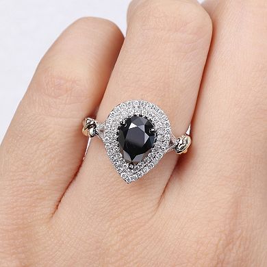 Stella Grace 14k 2-Tone Gold 2-1/3 Carat T.W. Diamond Halo Engagement Ring