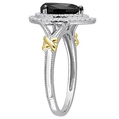 Stella Grace 14k 2-Tone Gold 2-1/3 Carat T.W. Diamond Halo Engagement Ring