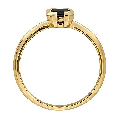 Stella Grace 14k Gold 1/2 Carat T.W. Black Diamond Solitaire Ring
