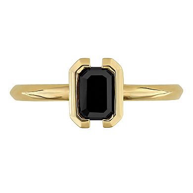 Stella Grace 14k Gold 1/2 Carat T.W. Black Diamond Solitaire Ring