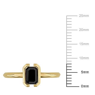 Stella Grace 14k Gold 1/2 Carat T.W. Black Diamond Solitaire Ring