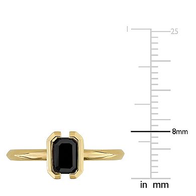 Stella Grace 14k Gold 1/2 Carat T.W. Black Diamond Solitaire Ring