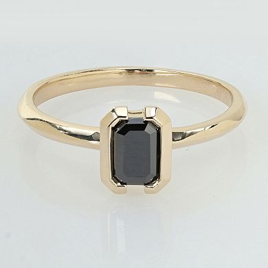 Stella Grace 14k Gold 1/2 Carat T.W. Black Diamond Solitaire Ring