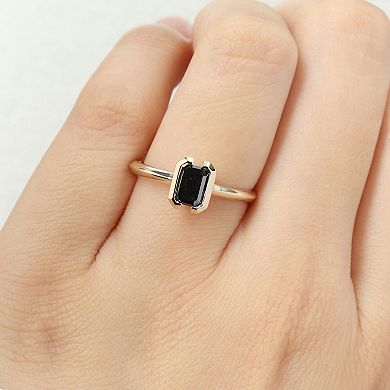 Stella Grace 14k Gold 1/2 Carat T.W. Black Diamond Solitaire Ring