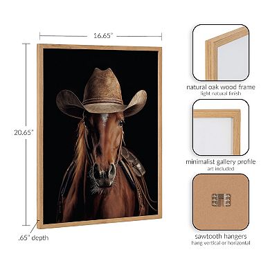 Gallery Horse Wearing a Western Cowboy Hat Print by The Creative Bunch Studio