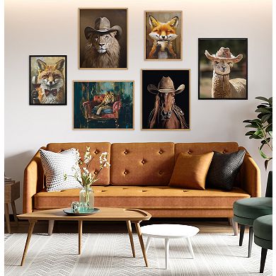 Gallery Horse Wearing a Western Cowboy Hat Print by The Creative Bunch Studio
