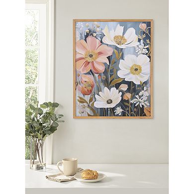 Gallery Boho Flowers in Muted Neutrals Print by The Creative Bunch Studio