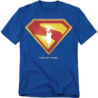 Big & Tall DC Comics Superman 2025 Take Me Home Shield Graphic Tee