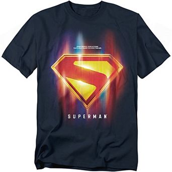 Big & Tall DC Comics Superman 2025 Glowing Shield Choices Graphic Tee