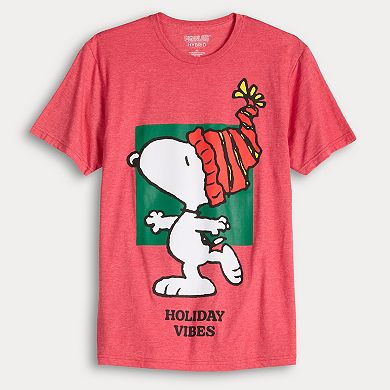 Men's Peanuts Snoopy Holiday Vibes Graphic Tee