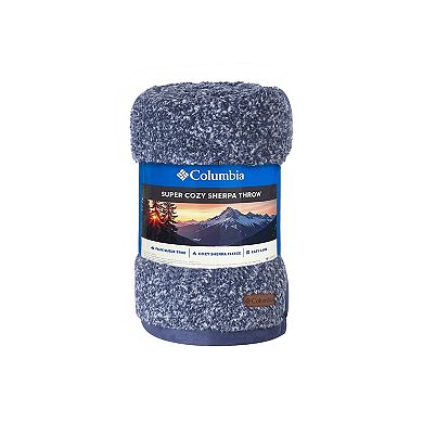 Columbia Plush Sherpa Throw Blanket