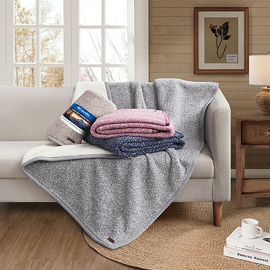 Columbia Plush Sherpa Throw Blanket