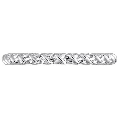 Stella Grace 14k White Gold Twisted Wedding Band