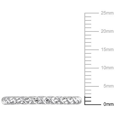 Stella Grace 14k White Gold Twisted Wedding Band