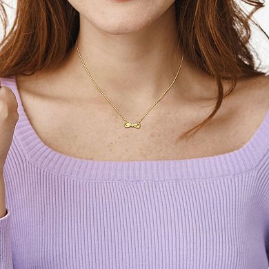 Stella Grace 10k Gold Diamond Accent Bow Pendant Necklace