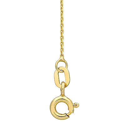 Stella Grace 10k Gold Diamond Accent Bow Pendant Necklace