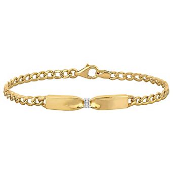 Stella Grace 14k Gold Diamond Accent Bow Bracelet