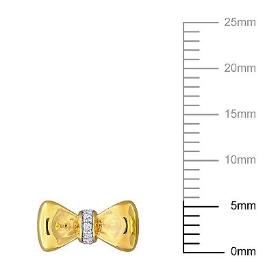 Stella Grace 10k Gold Diamond Accent Bow Tie Earrings