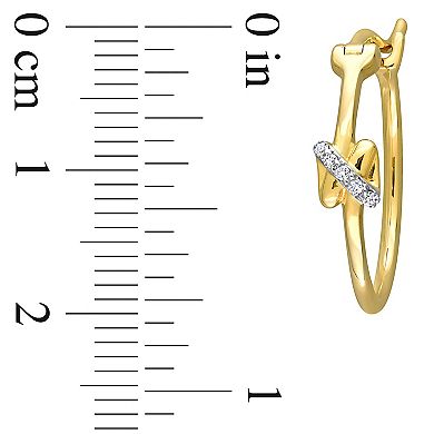 Stella Grace 14k Gold Diamond Accent Hoop Earrings