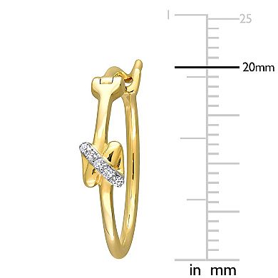 Stella Grace 14k Gold Diamond Accent Hoop Earrings