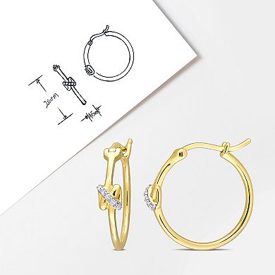 Stella Grace 14k Gold Diamond Accent Hoop Earrings