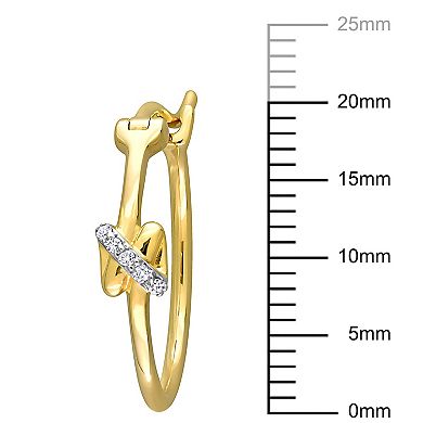 Stella Grace 14k Gold Diamond Accent Hoop Earrings